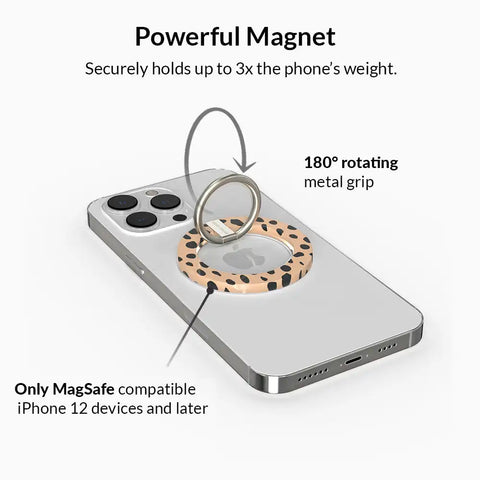 Spotted Cheetah MagSafe Grip Ring