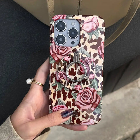 Rosy Leopard MagSafe Grip Ring