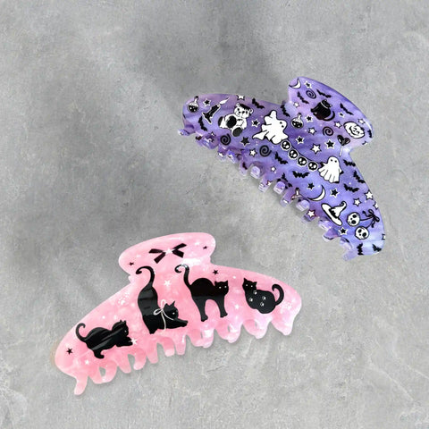 Lucky Kittens Large Hair Clip