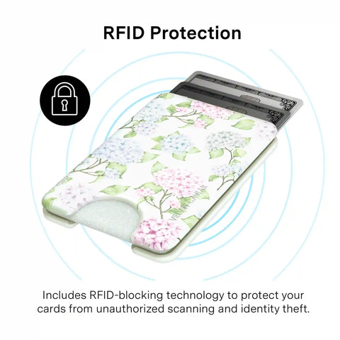 Hydrangea Floral MagSafe Wallet