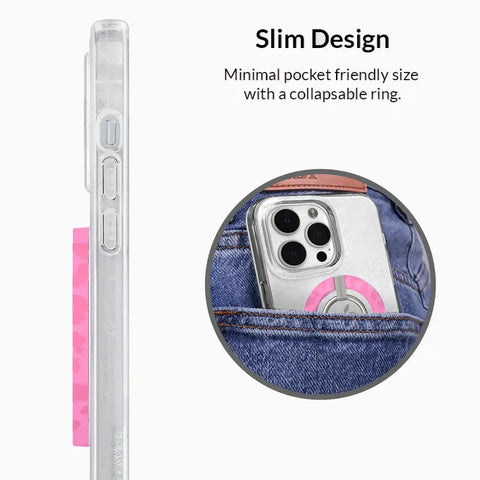 Hot Pink Leopard MagSafe Grip Ring