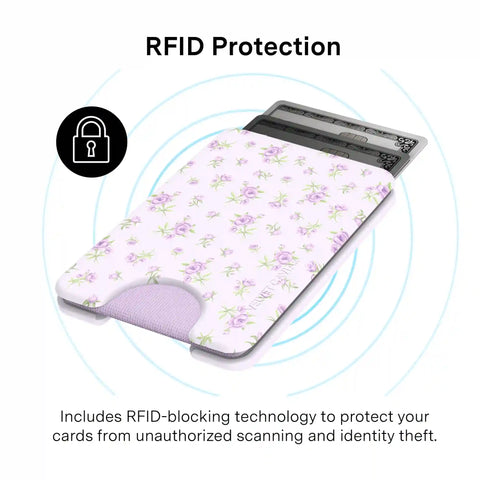 Dainty Lilac Floral MagSafe Wallet