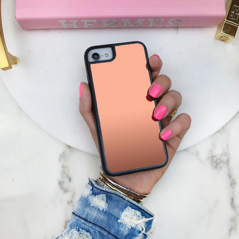 Rose Gold Reflective Mirror iPhone Case