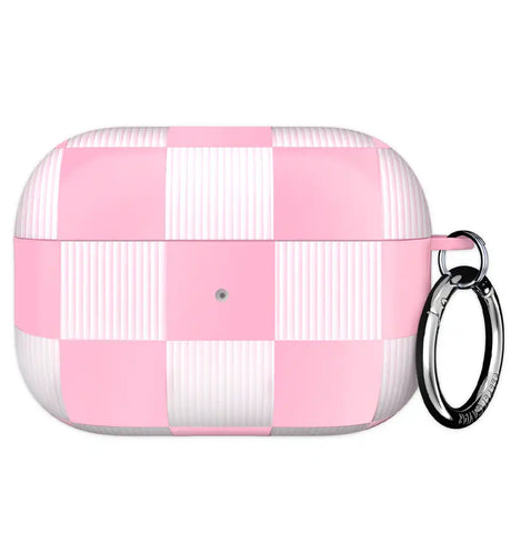 Pink Vibe Checkered AirPod Case