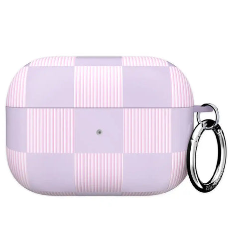Lilac Vibe Checkered AirPod Case