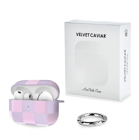 Lilac Vibe Checkered AirPod Case