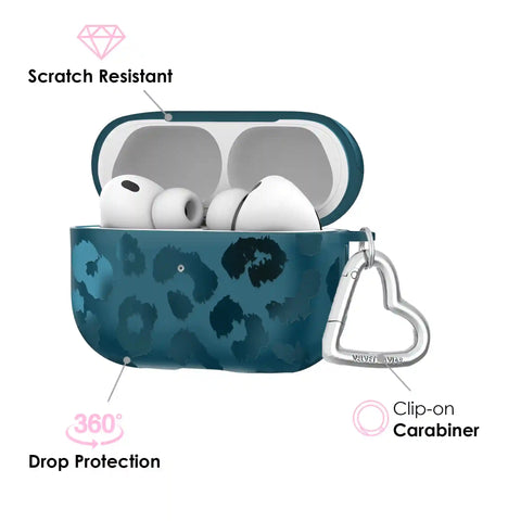 Metallic Navy Leopard AirPod Case
