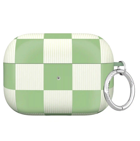 Pistachio Vibe Checkered AirPod Case