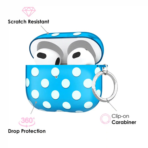 Aquamarine Polka Dot  AirPod Case