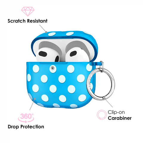 Aquamarine Polka Dot  AirPod Case