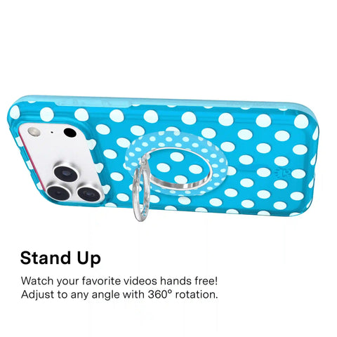 Aquamarine Polka Dot  MagSafe Grip Ring