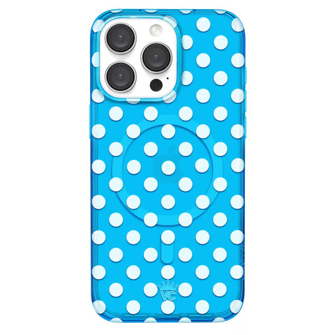Aquamarine Polka Dot iPhone Case
