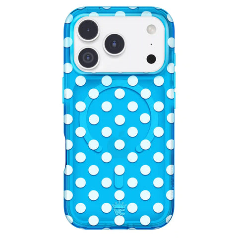 Aquamarine Polka Dot iPhone Case