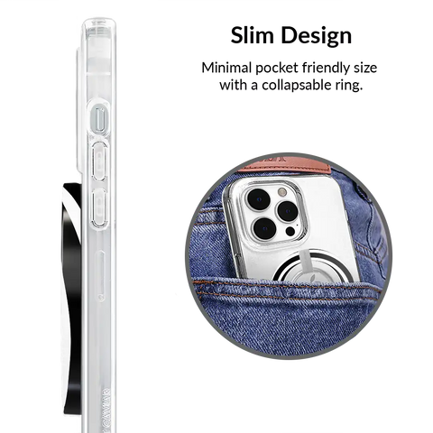 Black & White Swirls MagSafe Grip Ring
