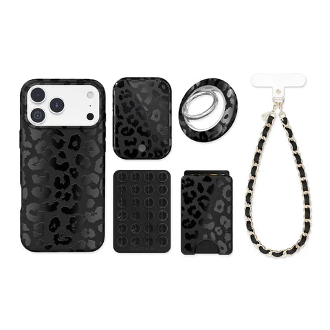 Black Leopard iPhone Bundle Set