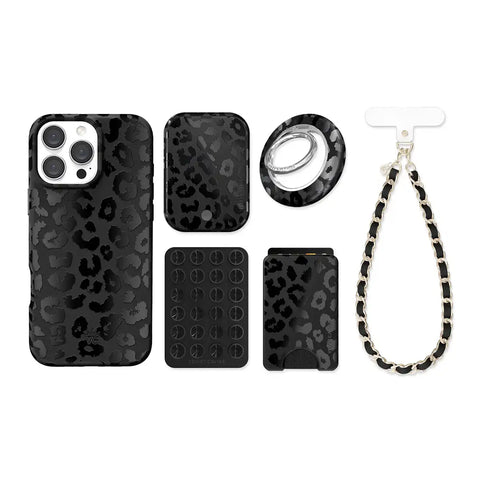 Black Leopard iPhone Bundle Set