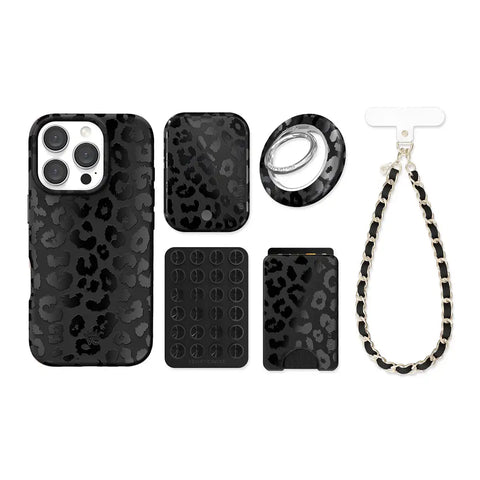 Black Leopard iPhone Bundle Set