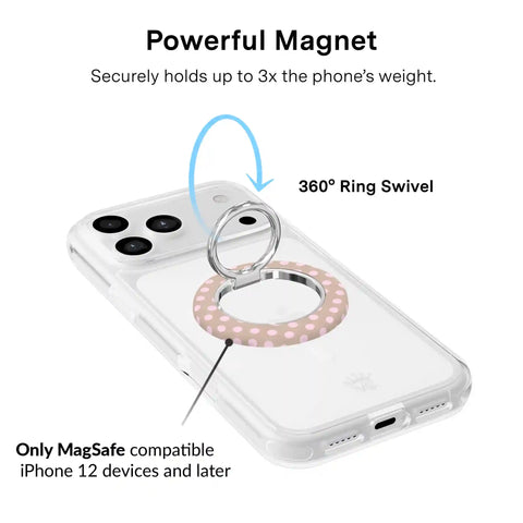 Brown Sugar Polka Dot MagSafe Grip Ring