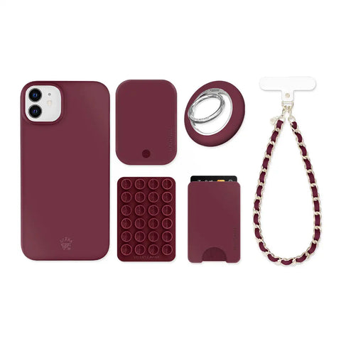 Burgundy 1990 iPhone Bundle Set