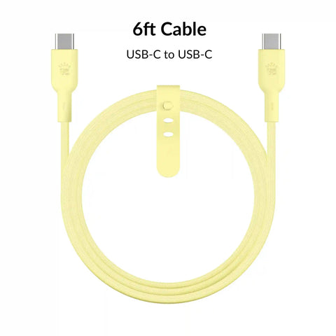Butter Yellow Fast Charging Cable, 6ft USB-C
