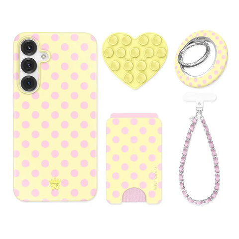 Buttercream Polka Dot Samsung Bundle Set