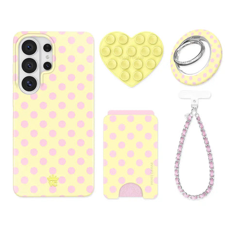 Buttercream Polka Dot Samsung Bundle Set