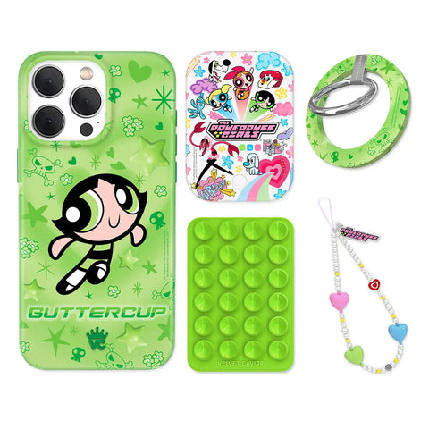 The Powerpuff Girls Buttercup iPhone Bundle Set - Grip