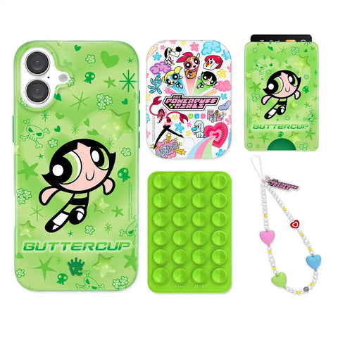 The Powerpuff Girls Buttercup iPhone Bundle Set - Wallet