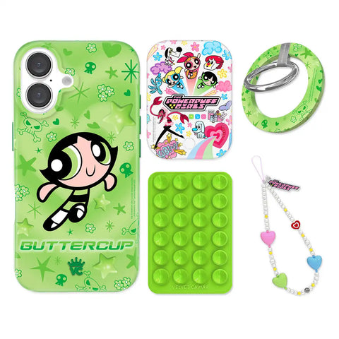 The Powerpuff Girls Buttercup iPhone Bundle Set - Grip
