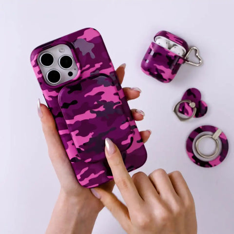 Magenta Camo Portable MagSafe Charger Power Pack