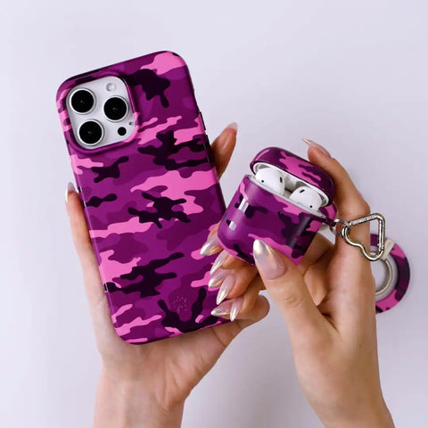 Magenta Camo AirPod Case