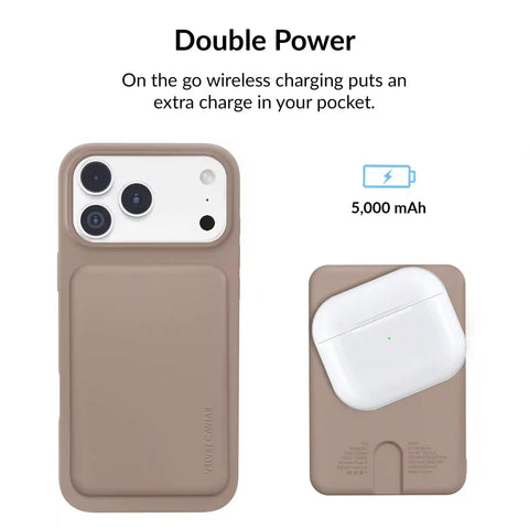 Cashmere Taupe Slim Portable MagSafe Charger Power Pack