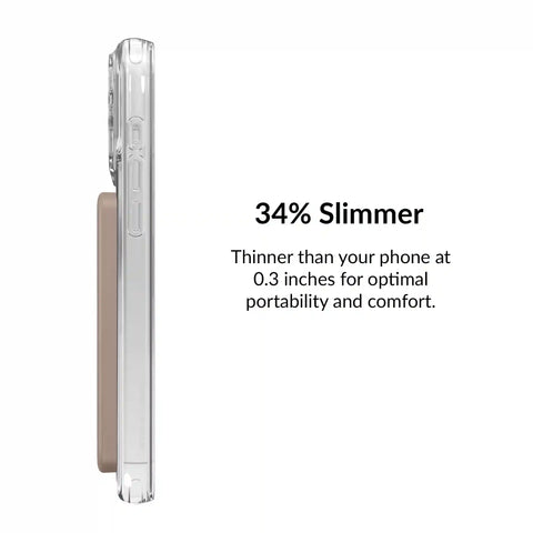 Cashmere Taupe Slim Portable MagSafe Charger Power Pack
