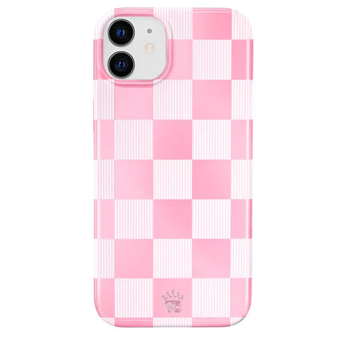 Pink Vibe Checkered iPhone Case