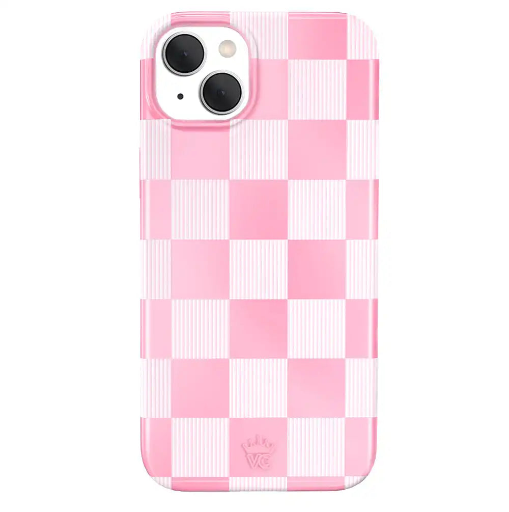 Pink Vibe Checkered iPhone Case
