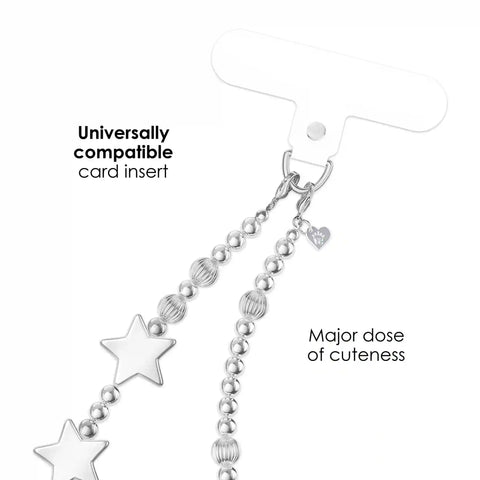 Chrome Stars Phone Charm