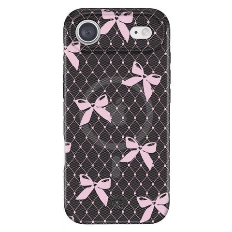 Lacy Pink Bows iPhone Case
