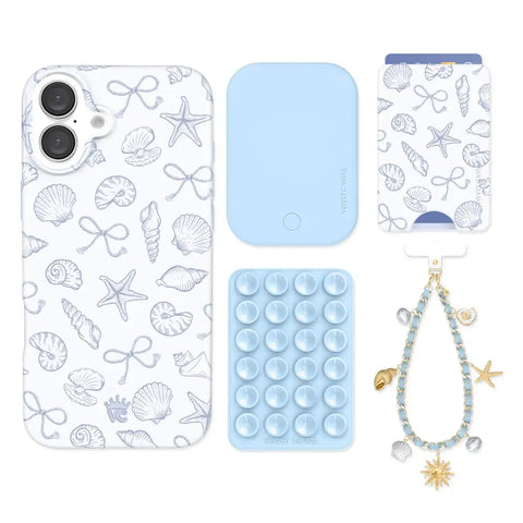 Coastal Seashells iPhone Bundle Set - Wallet