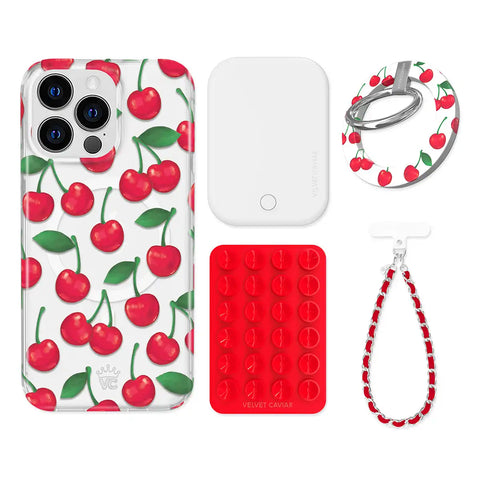 Very Cherry iPhone Bundle Set - Grip