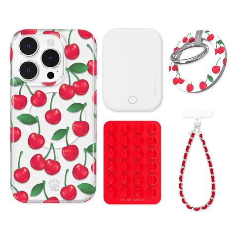 Very Cherry iPhone Bundle Set - Grip
