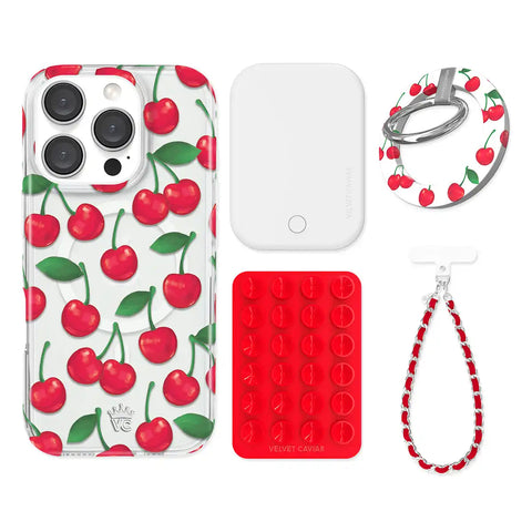 Very Cherry iPhone Bundle Set - Grip