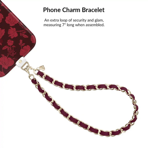 Dark Cherry Floral iPhone Bundle Set