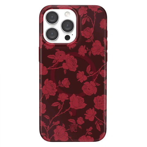 Dark Cherry Floral iPhone Case