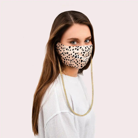 Mask Chain Necklace - 12mm Curb in Gold