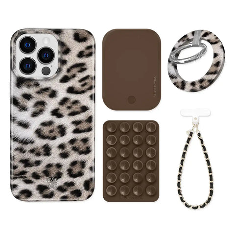 Arctic Leopard iPhone Bundle Set - Grip