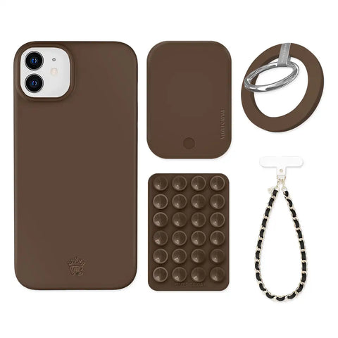 Espresso Brown iPhone Bundle Set - Grip