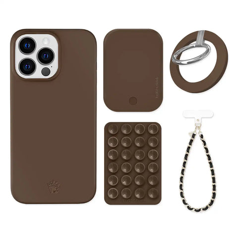 Espresso Brown iPhone Bundle Set - Grip