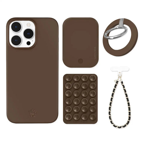Espresso Brown iPhone Bundle Set - Grip