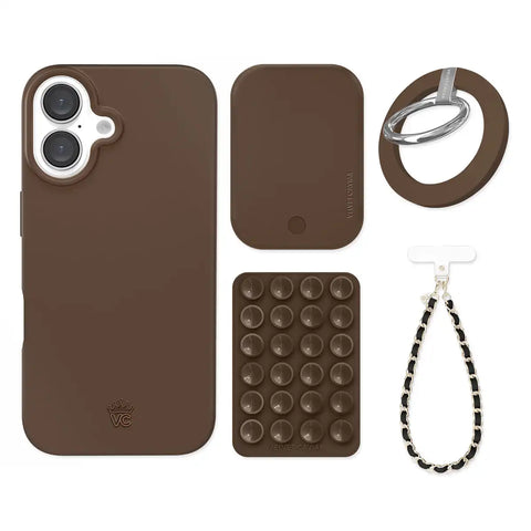 Espresso Brown iPhone Bundle Set - Grip