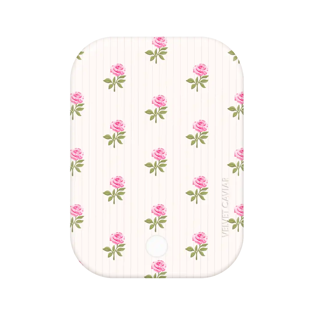Pink Peony Floral Portable MagSafe Charger Power Pack
